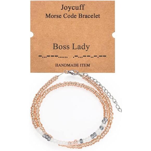 morse code bracelet womens beaded adjustable layered gift jewelry inspirational - Picture 1 of 7